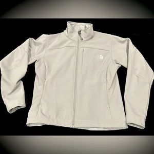 The North Face women’s light tan - Heather apex barrier soft shell jacket